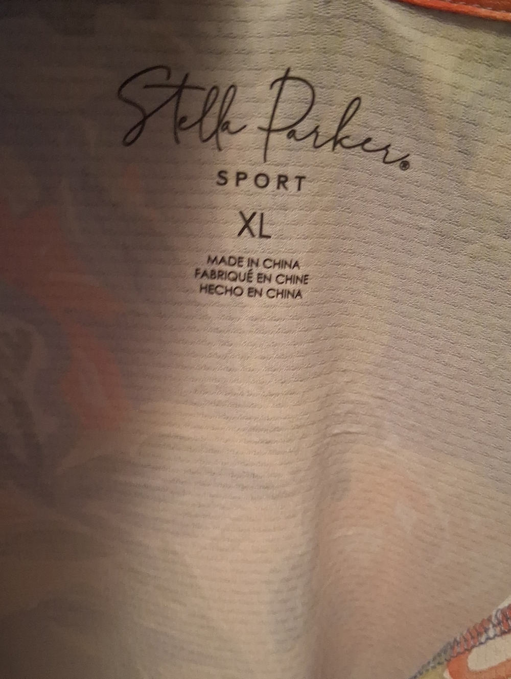 Stella Parker Women's Performance 1/4 Zip Floral Pullover - Xl